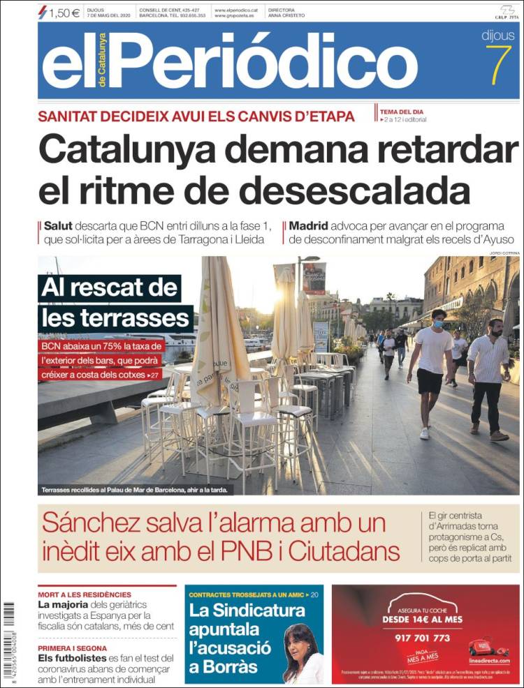 Portada de El Periódico de Catalunya (Spain)