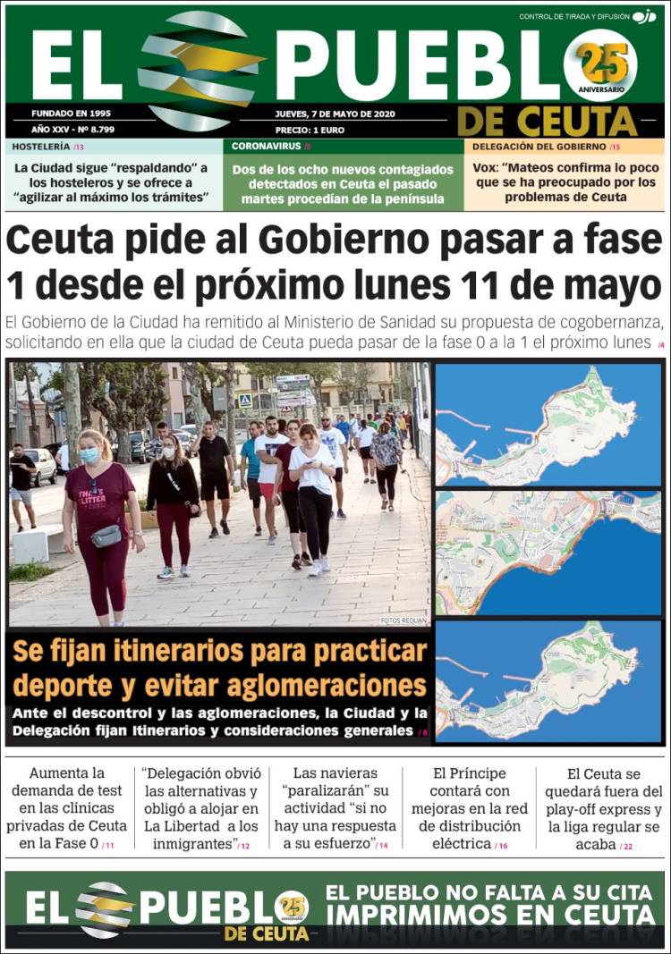 Portada de El Pueblo de Ceuta (Spain)