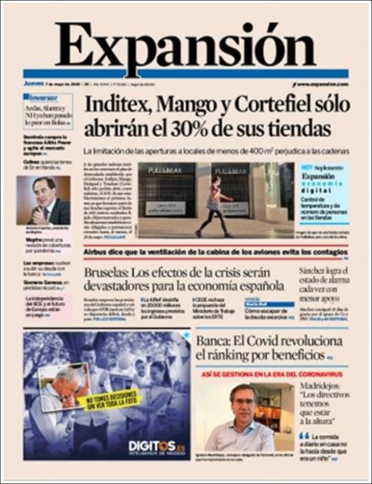 Portada de Expansión (Espa&ntilde;a)
