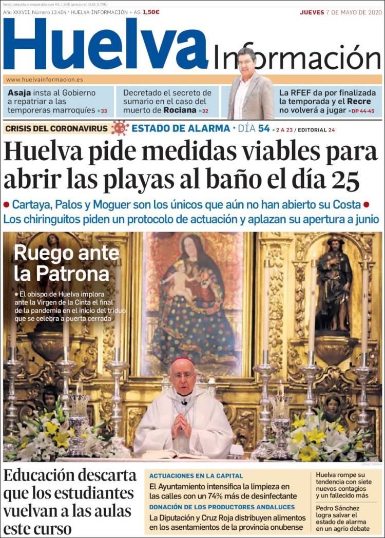 Portada de Huelva Información (Spain)
