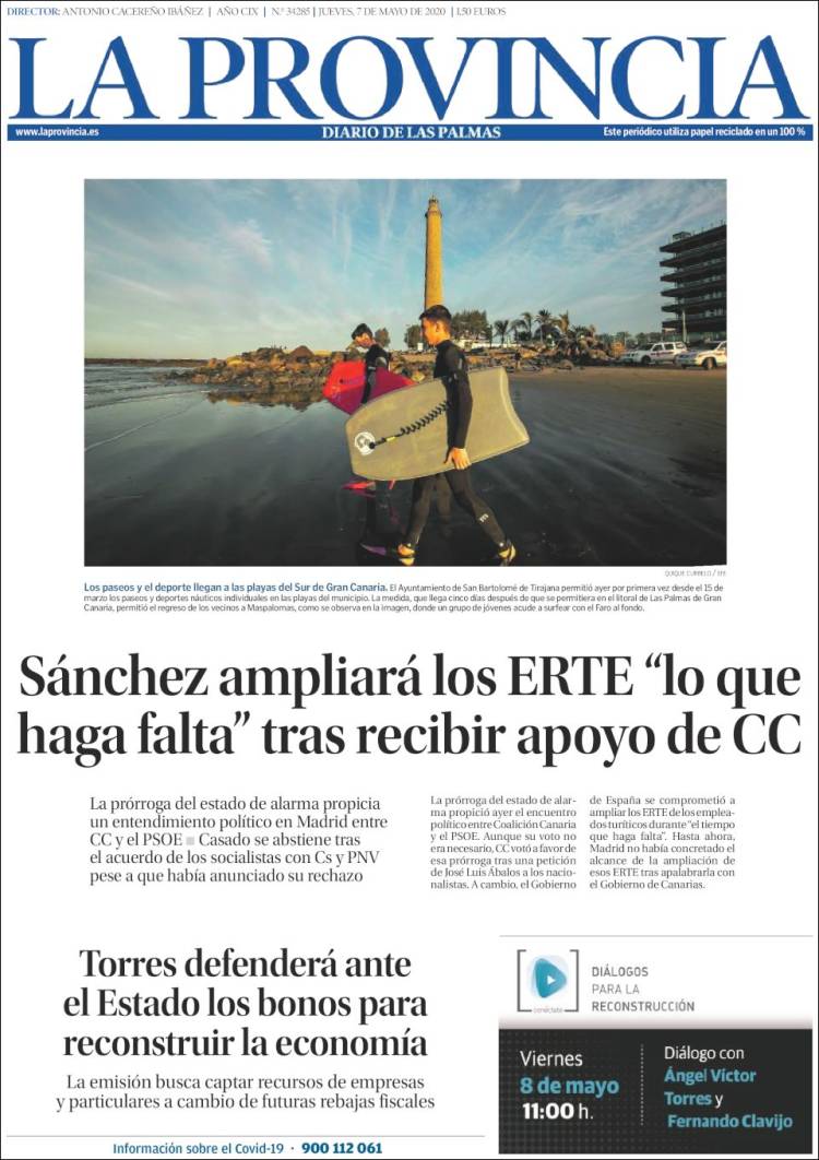 Portada de La Provincia (Spain)