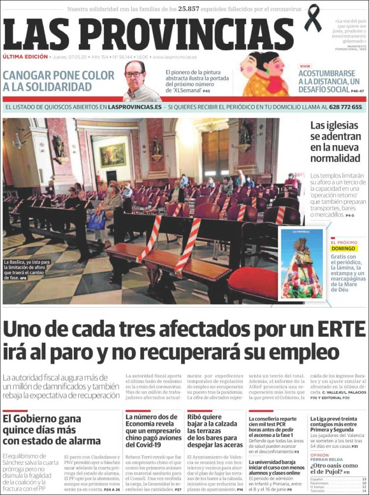 Portada de Las Provincias (Spain)