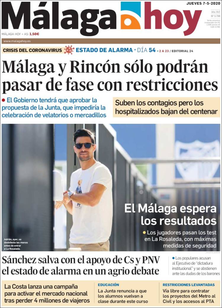 Portada de Málaga Hoy (Spain)