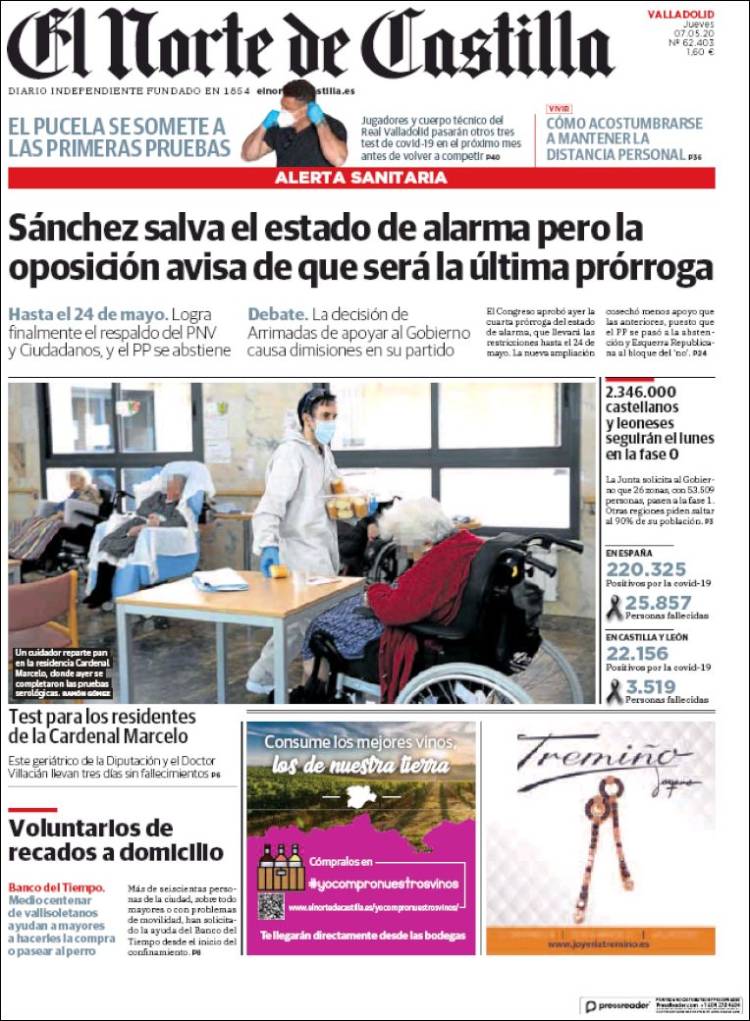 Portada de Norte de Castilla - Valladolid (Spain)