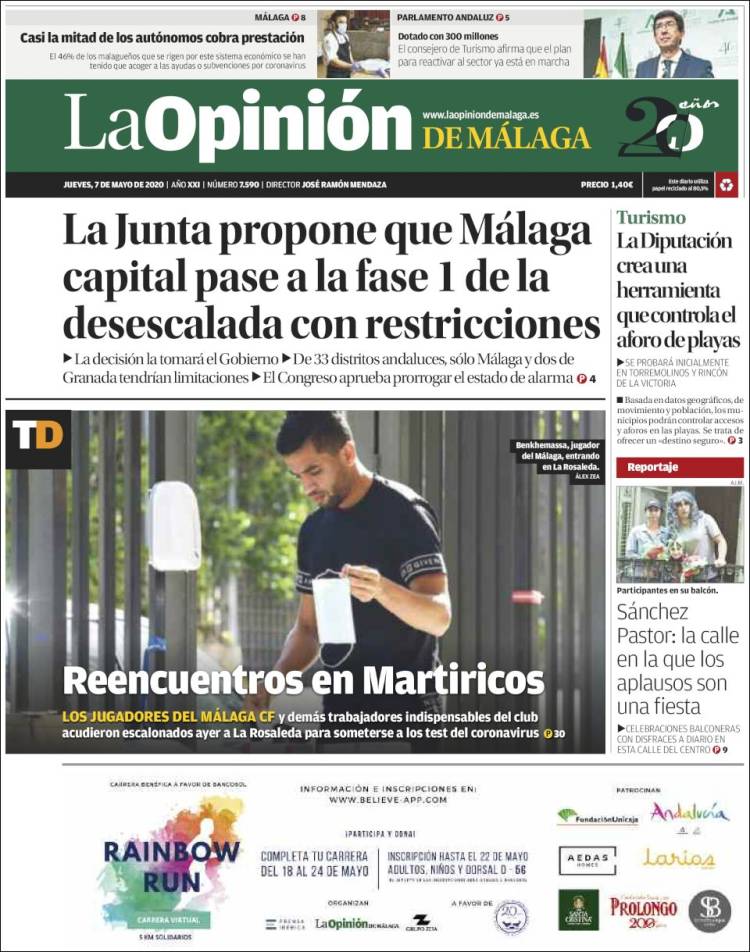 Portada de La Opinión de Málaga (Spain)