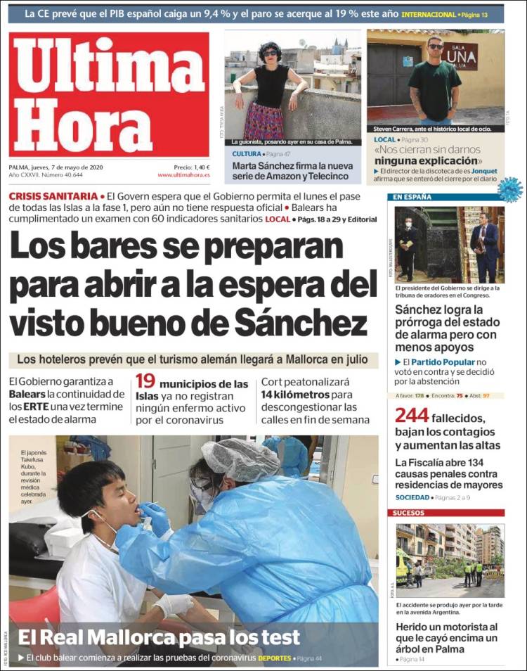 Portada de Última Hora (Spain)