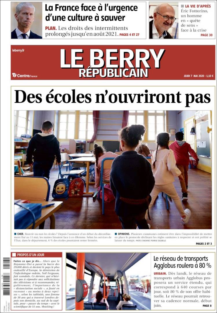 Portada de Berry Republicain (Francia)