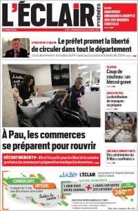 Portada de L'Eclair des Pyrénées (Francia)