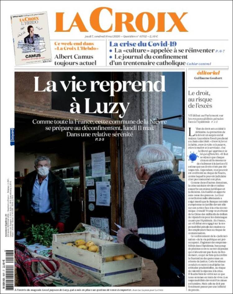 Portada de La Croix (Francia)