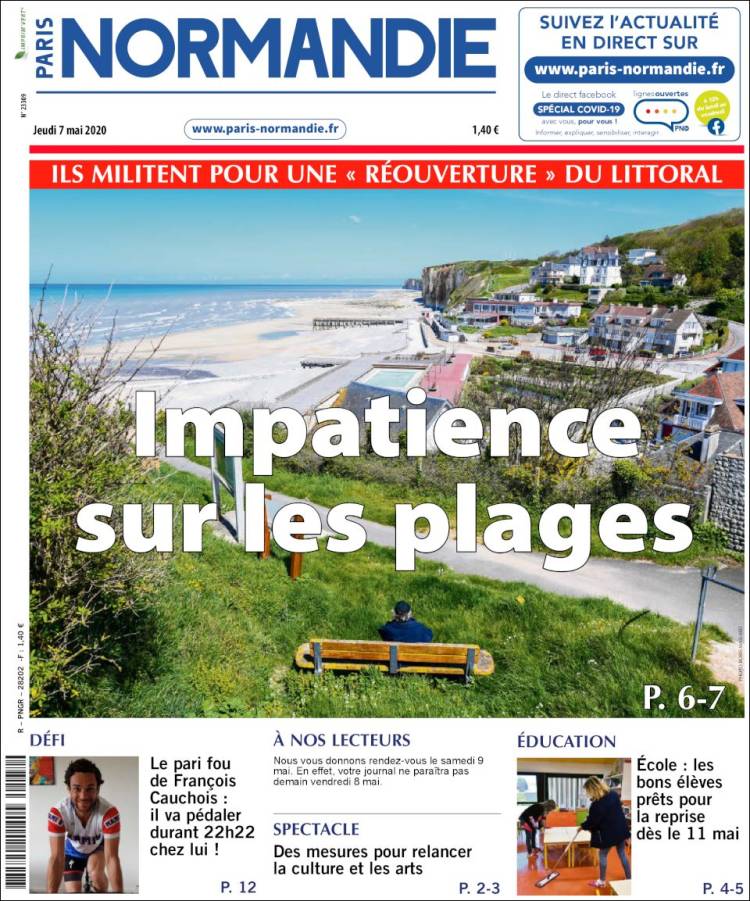 Portada de Paris Normandie (Francia)