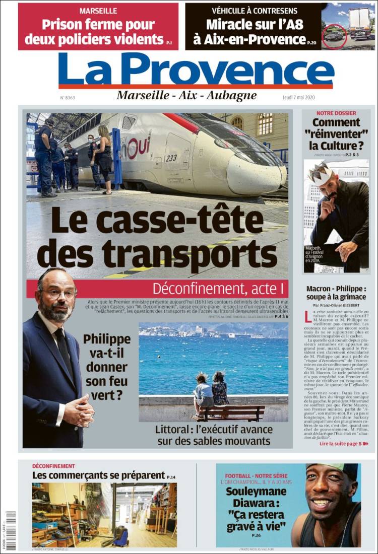 Portada de La Provence (Francia)
