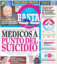 Portada de Diario Basta (México)