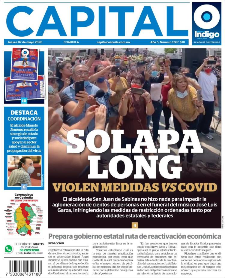 Portada de Capital Coahuila (México)