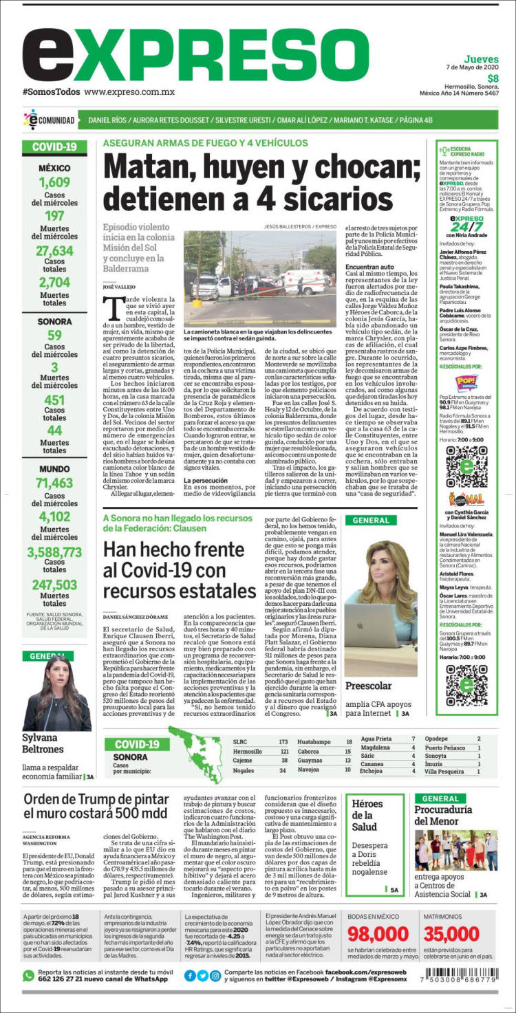 Portada de Expreso (México)