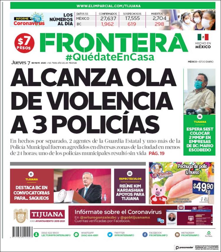 Portada de Frontera (México)