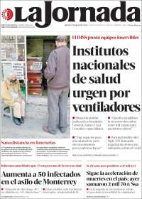 Portada de La Jornada (México)