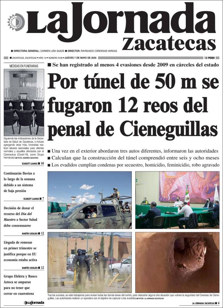 Portada de Jornada de Zacatecas (México)