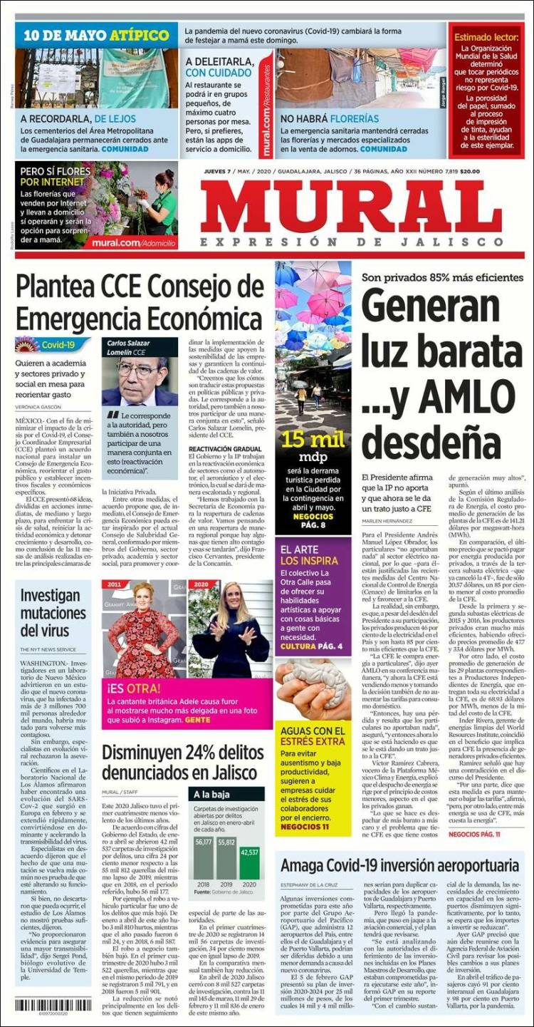 Portada de El Mural (México)