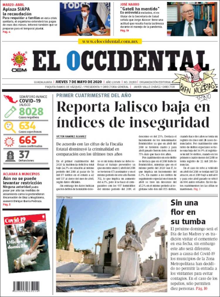 Portada de El Occidental (México)