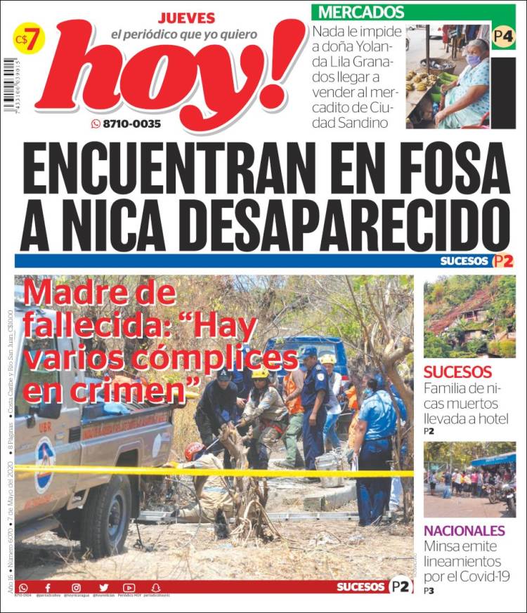 Portada de Hoy (Nicaragua)