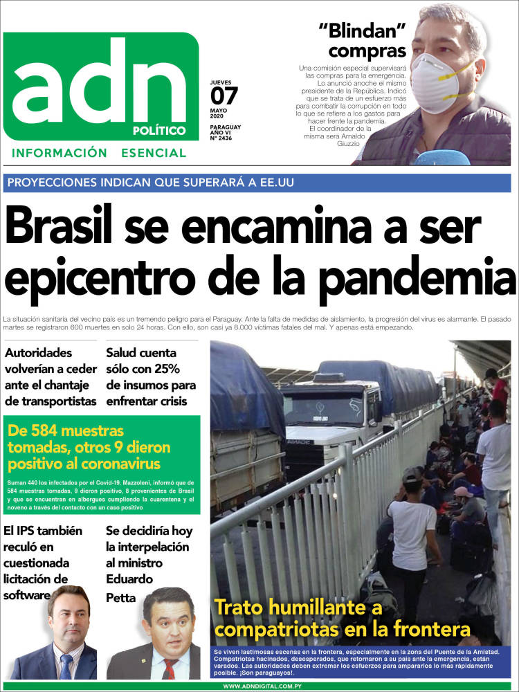 Portada de ADN Paraguayo (Paraguay)