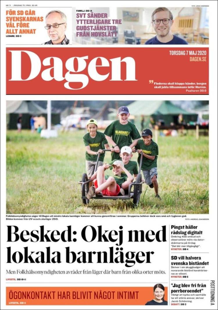 Portada de Dagen (Suecia)
