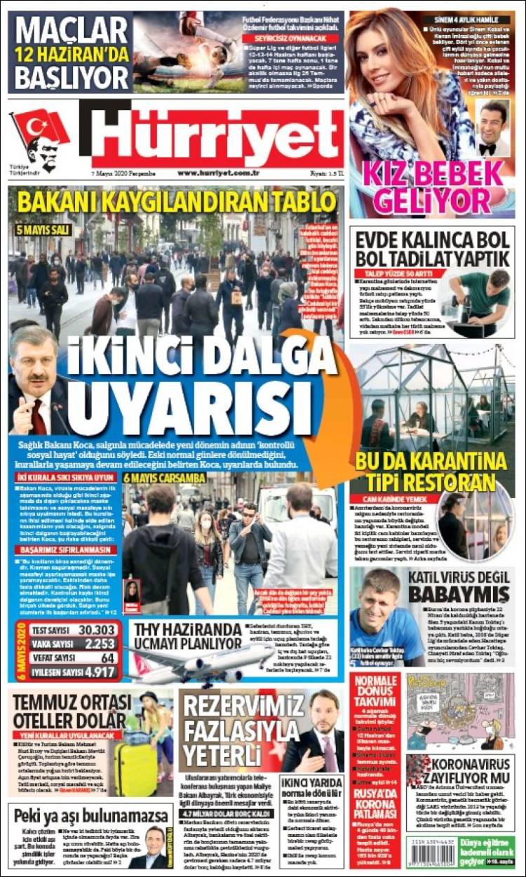 Portada de Hürriyet (Turqu&iacute;a)