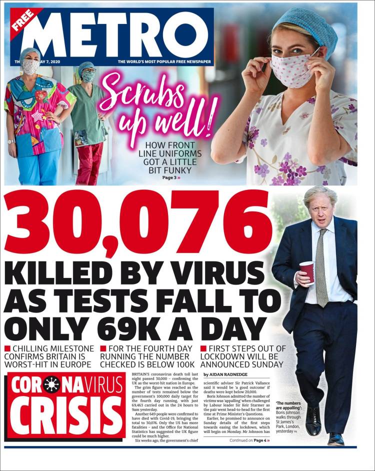 Portada de Metro (Reino Unido)