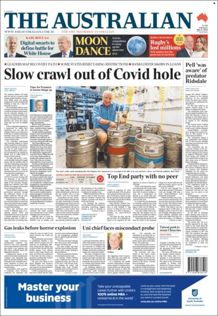 Portada de The Australian (Australia)