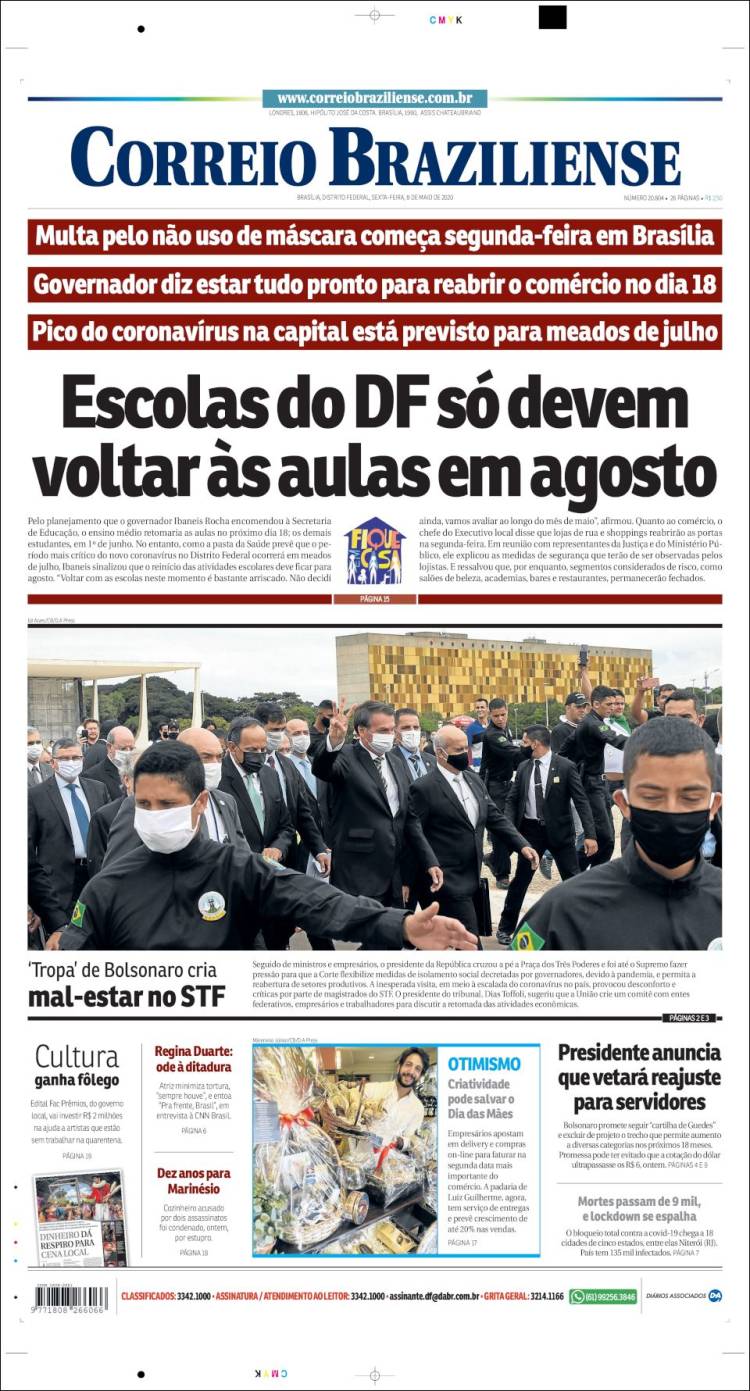 Portada de Correio Braziliense (Brasil)