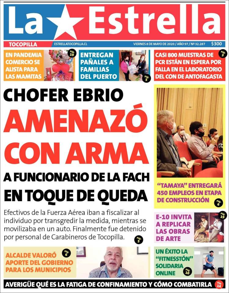 Portada de La Estrella de Tocopilla (Chile)