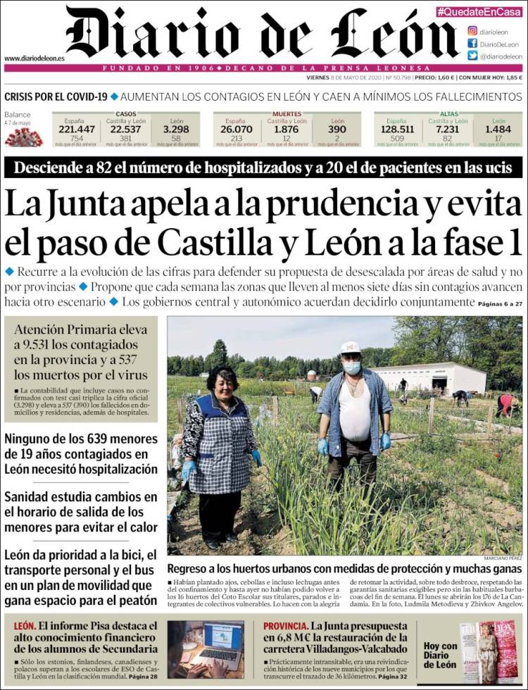 Portada de Diario de León (Espa&ntilde;a)