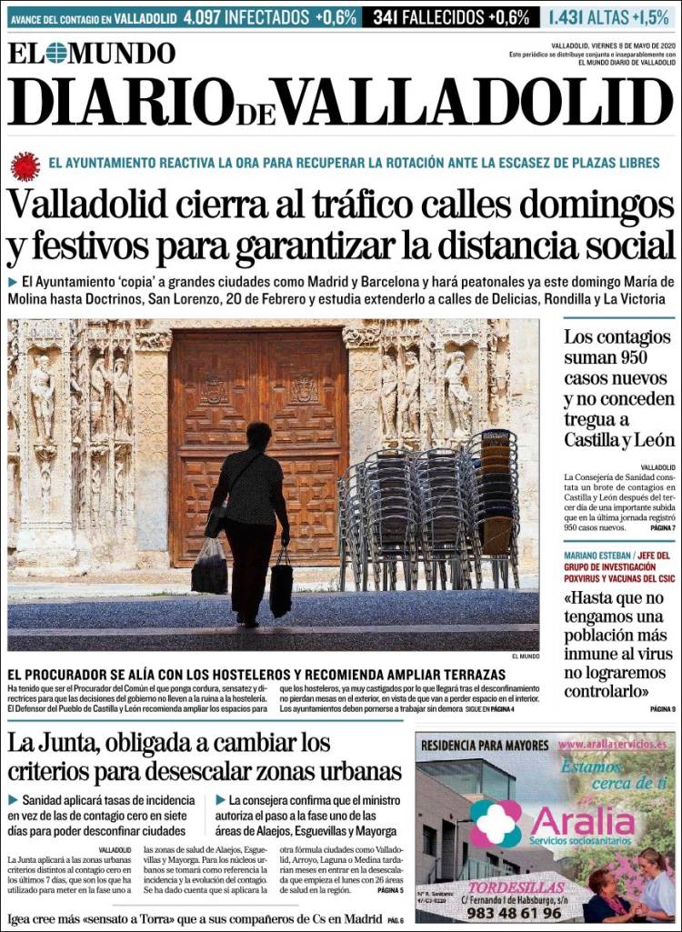 Portada de Diario de Valladolid (Espa&ntilde;a)