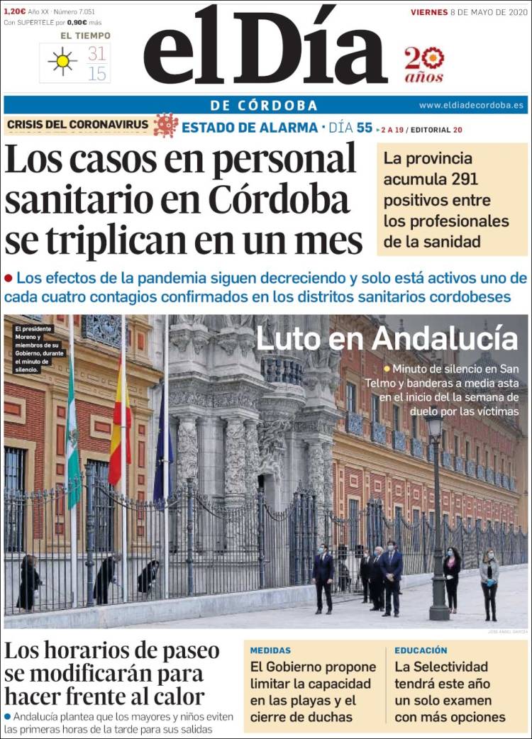Portada de El Día de Córdoba (Espa&ntilde;a)