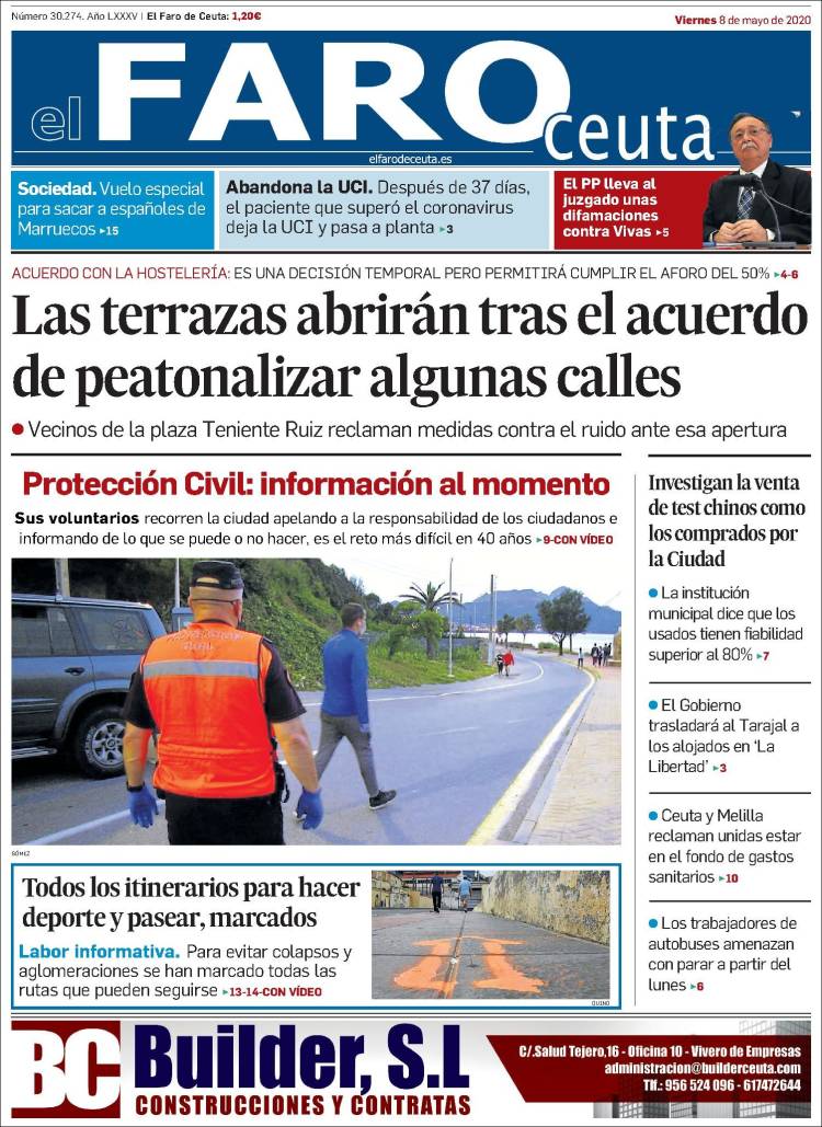 Portada de El Faro de Ceuta (Espa&ntilde;a)