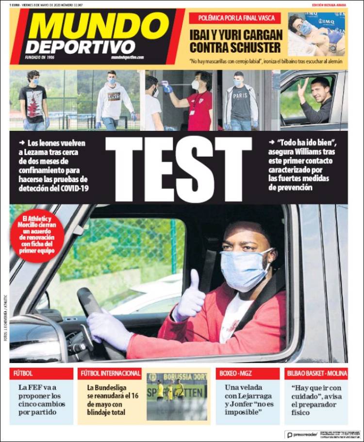 Portada de Mundo Deportivo Bizkaia (Espa&ntilde;a)