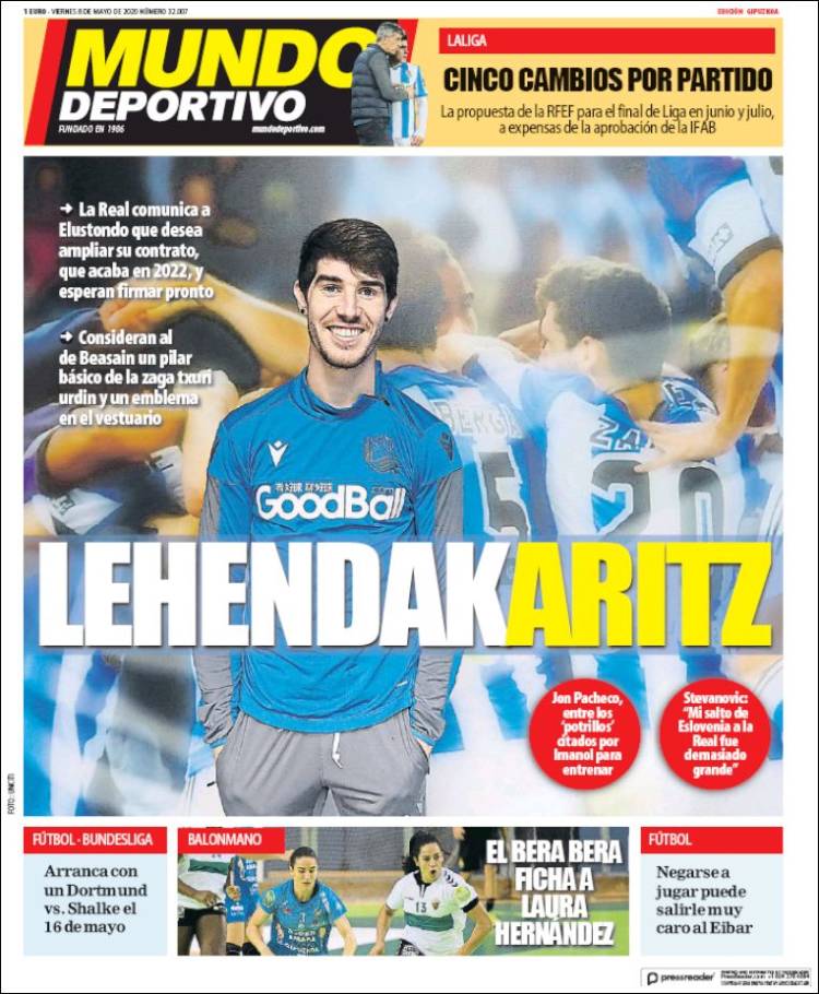 Portada de Mundo Deportivo Gipuzkoa (Espa&ntilde;a)