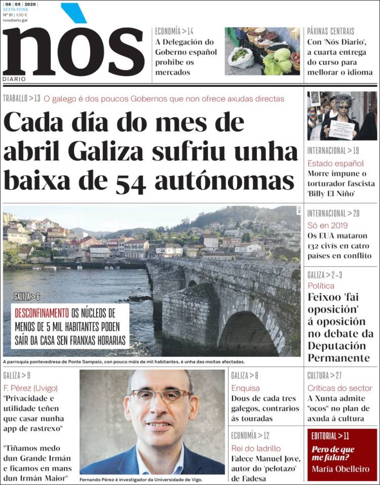 Portada de Nòs Diario (Espa&ntilde;a)