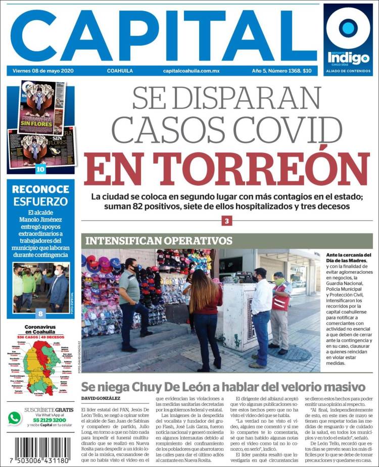 Portada de Capital Coahuila (México)