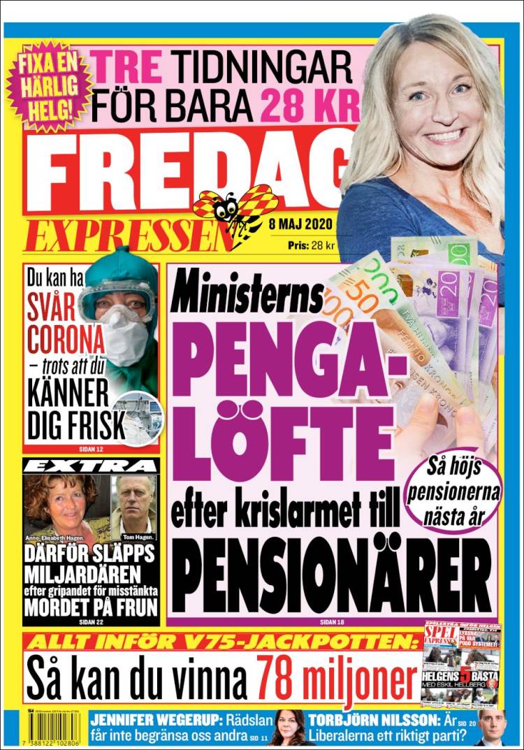 Portada de Expressen (Suecia)