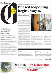 Portada de The Oregonian (USA)