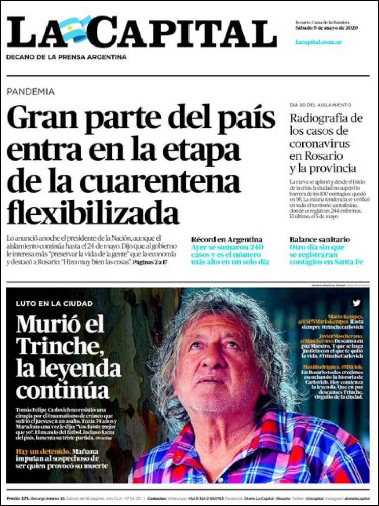 Portada de La Capital - Rosario (Argentina)