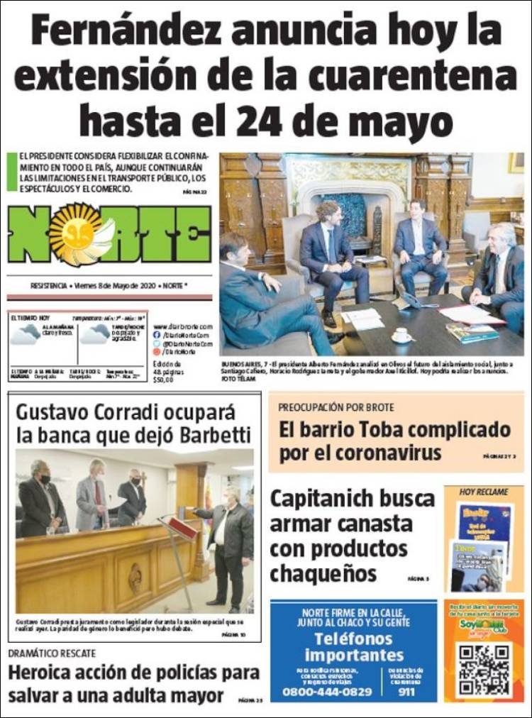 Portada de Diario Norte (Argentina)