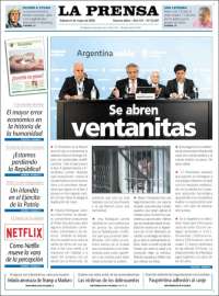 Portada de La Prensa (Argentina)