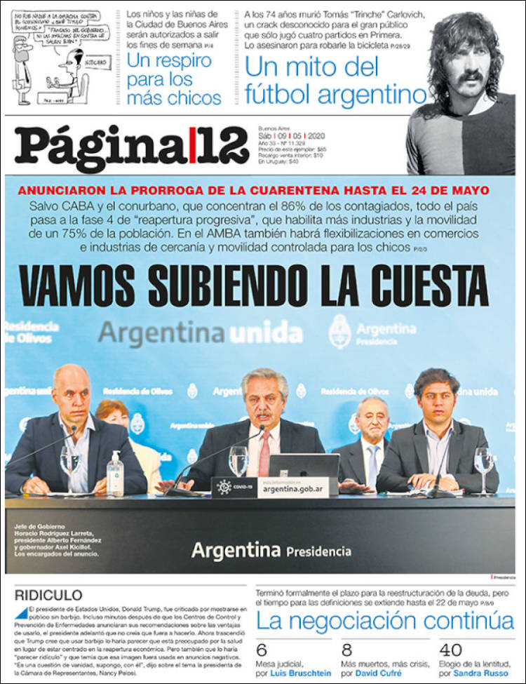 Portada de Página/12 (Argentina)