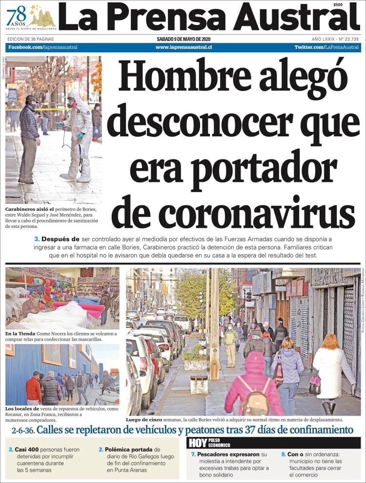 Portada de El Magallanes (Chile)