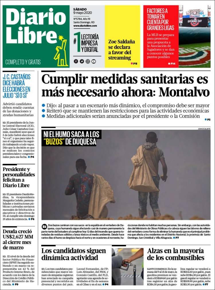 Portada de Diario Libre (R. Dominicana)