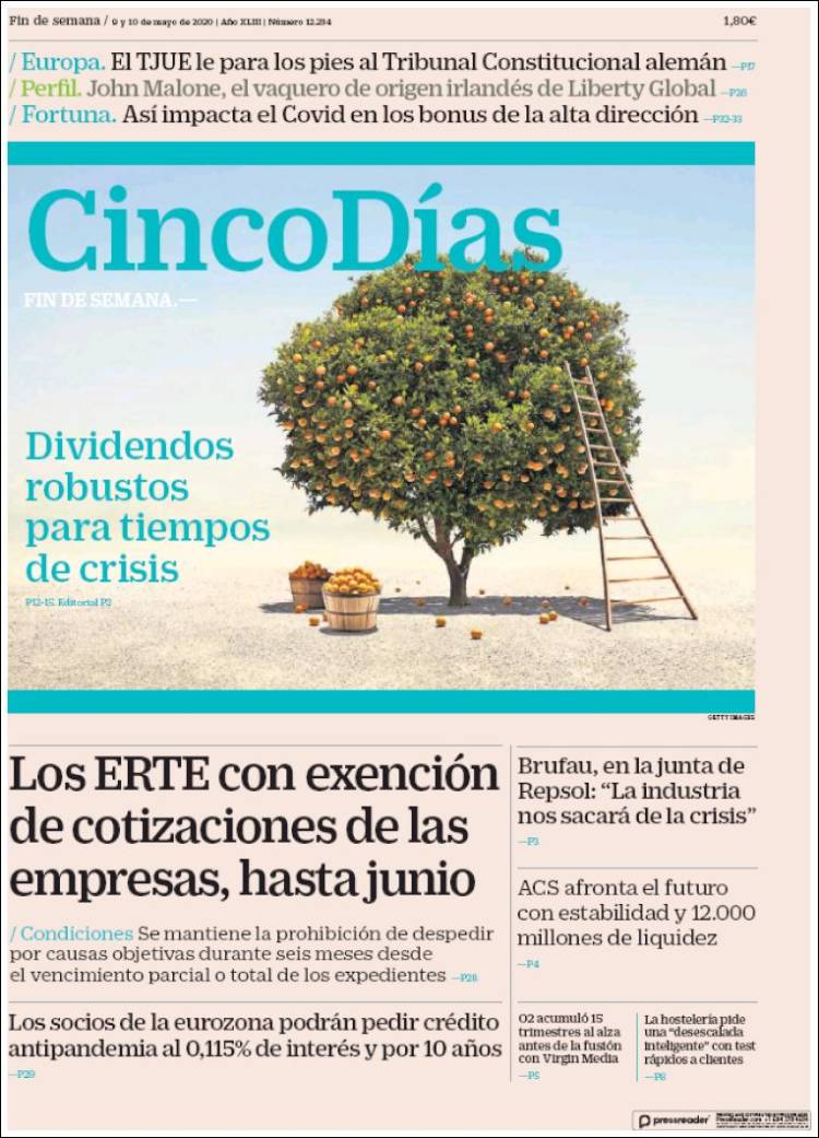 Portada de Cinco Días (Espa&ntilde;a)