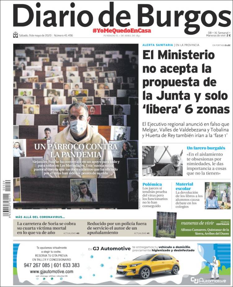 Portada de Diario de Burgos (España)