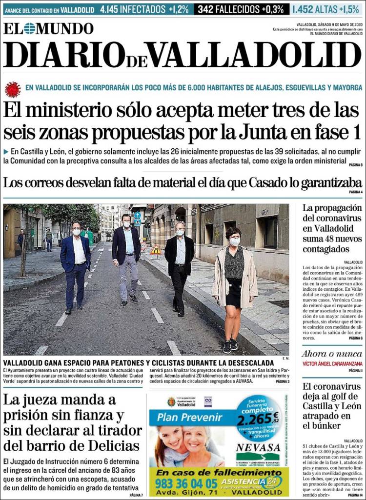 Portada de Diario de Valladolid (España)